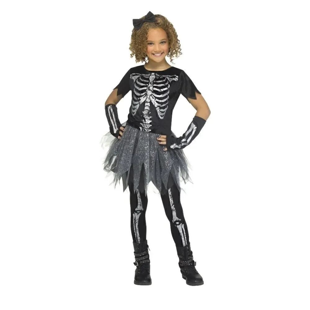 Nwt Hallowen Girl Skeleton CHILD Girls Costume NEW Dress